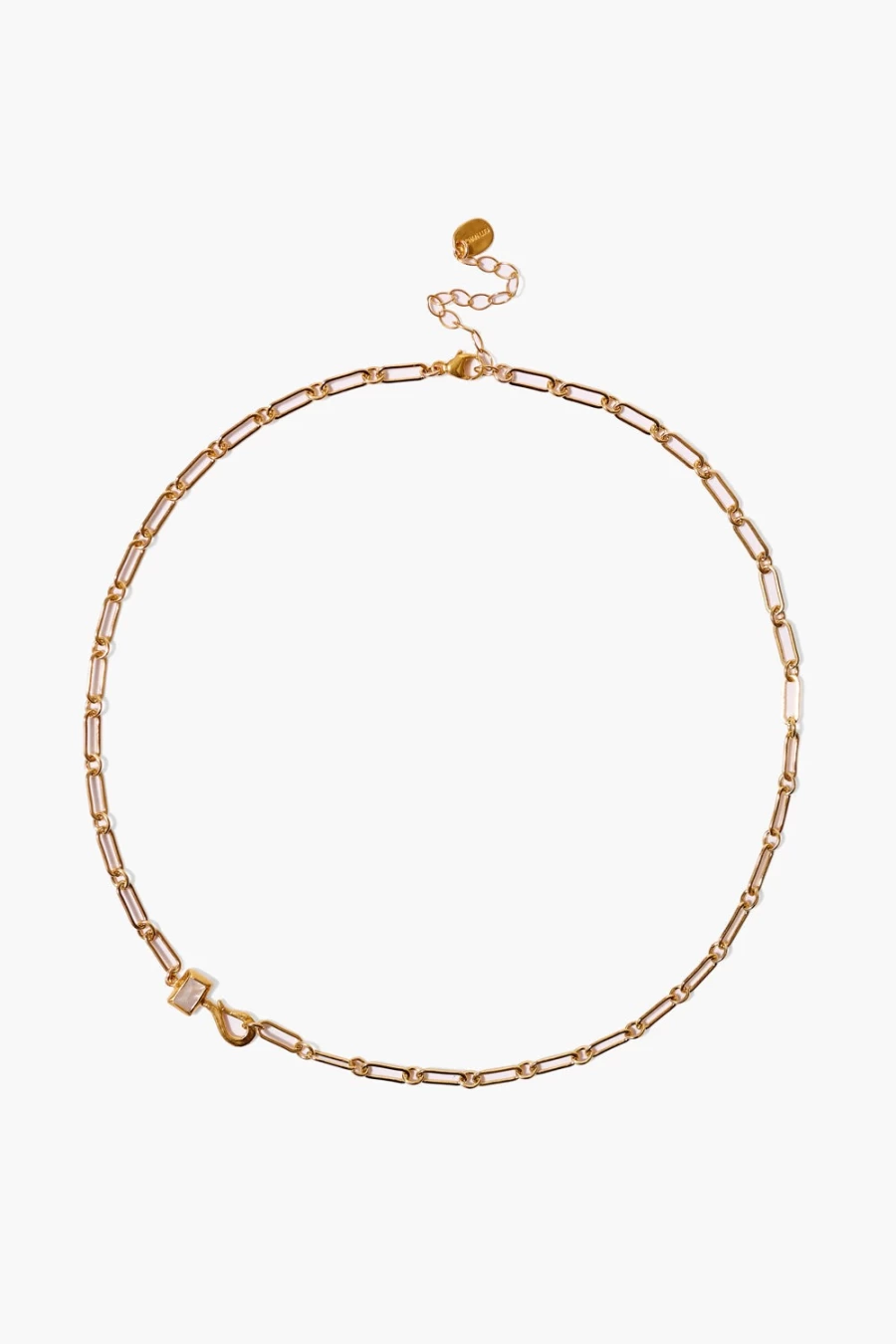 Chan Luu Moonstone Odyssey Paperclip Necklace for Women - Sterling Silver Dainty Chain Jewelry Gift