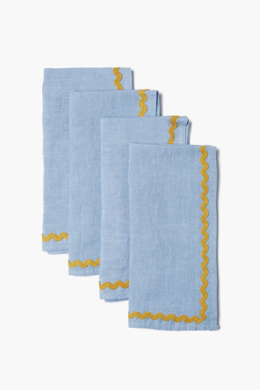 Chan Luu Blue Heron Wavy Napkin Set for Women - Elegant Table Linens