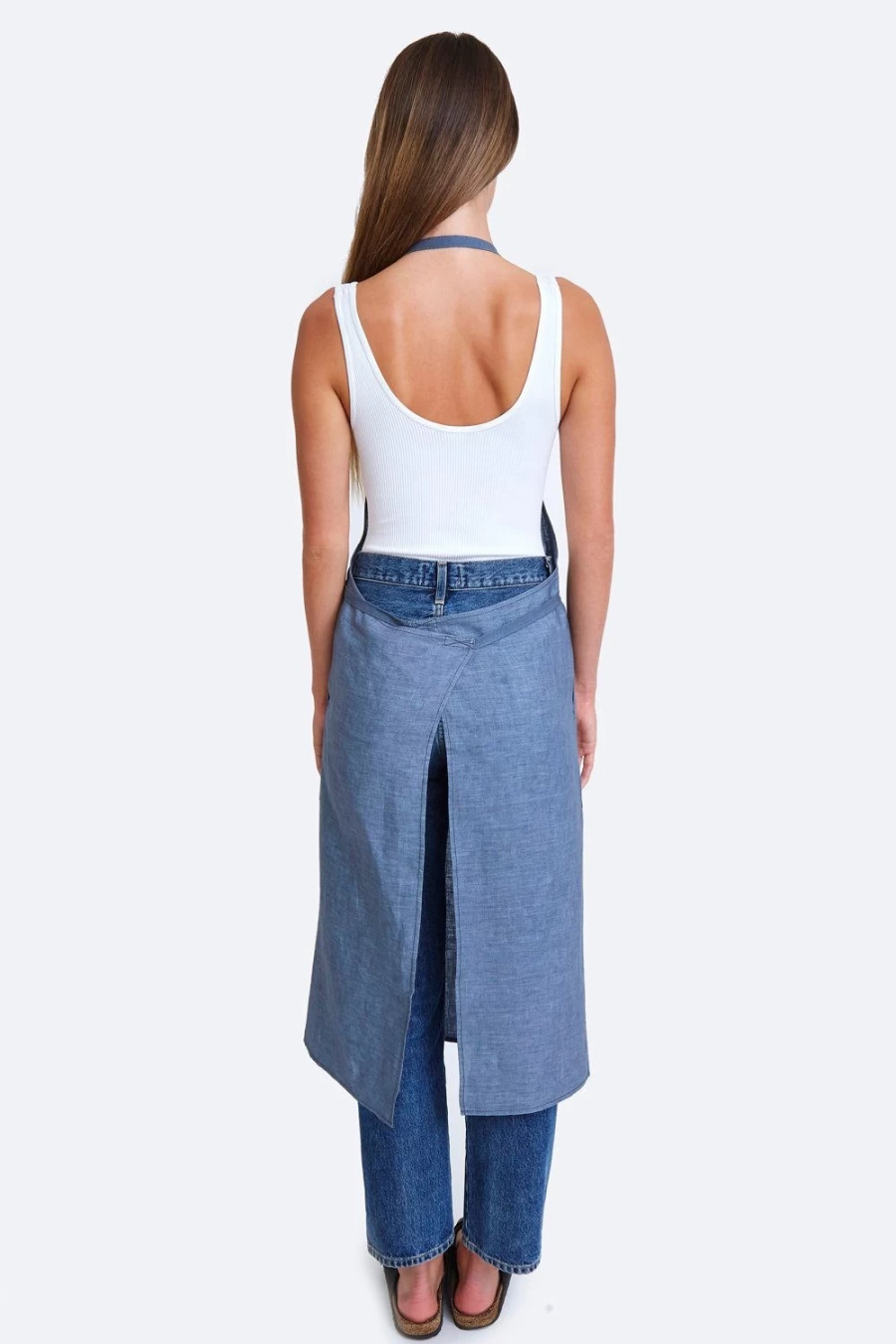 Chan Luu Women's Stone Washed Linen Apron - Lightweight & Stylish Kitchen Cover-Up