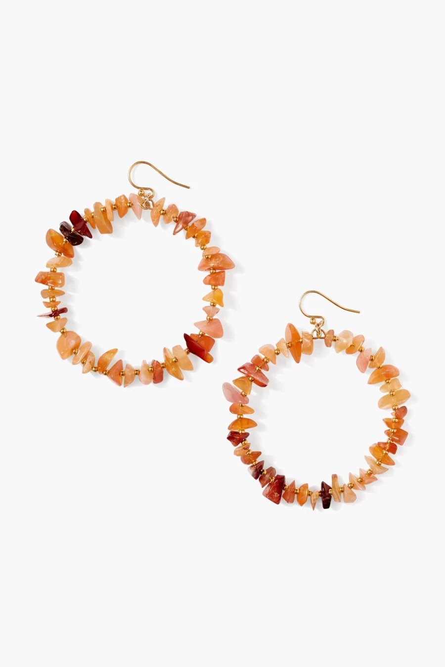 Chan Luu Women's Carnelian Seychelles Hoop Earrings - Handcrafted Gemstone Jewelry