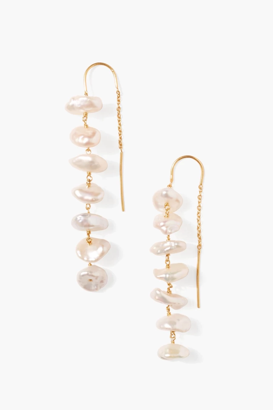 Chan Luu Women's Anini Thread-Thru Gold Earrings