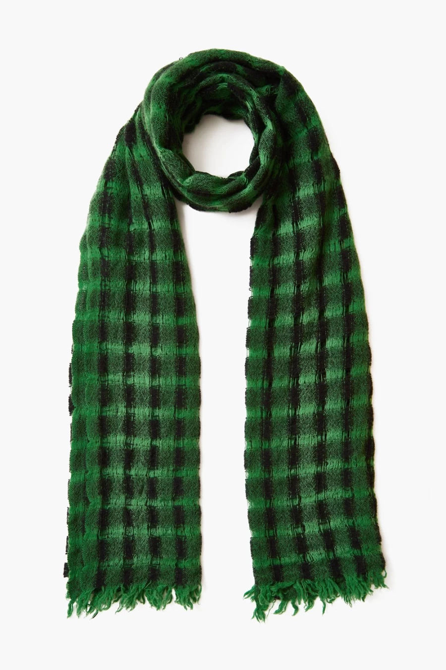 Chan Luu Women's Ivy Checkered Wool Scarf - Classic Plaid Pattern, Soft Warm Wrap