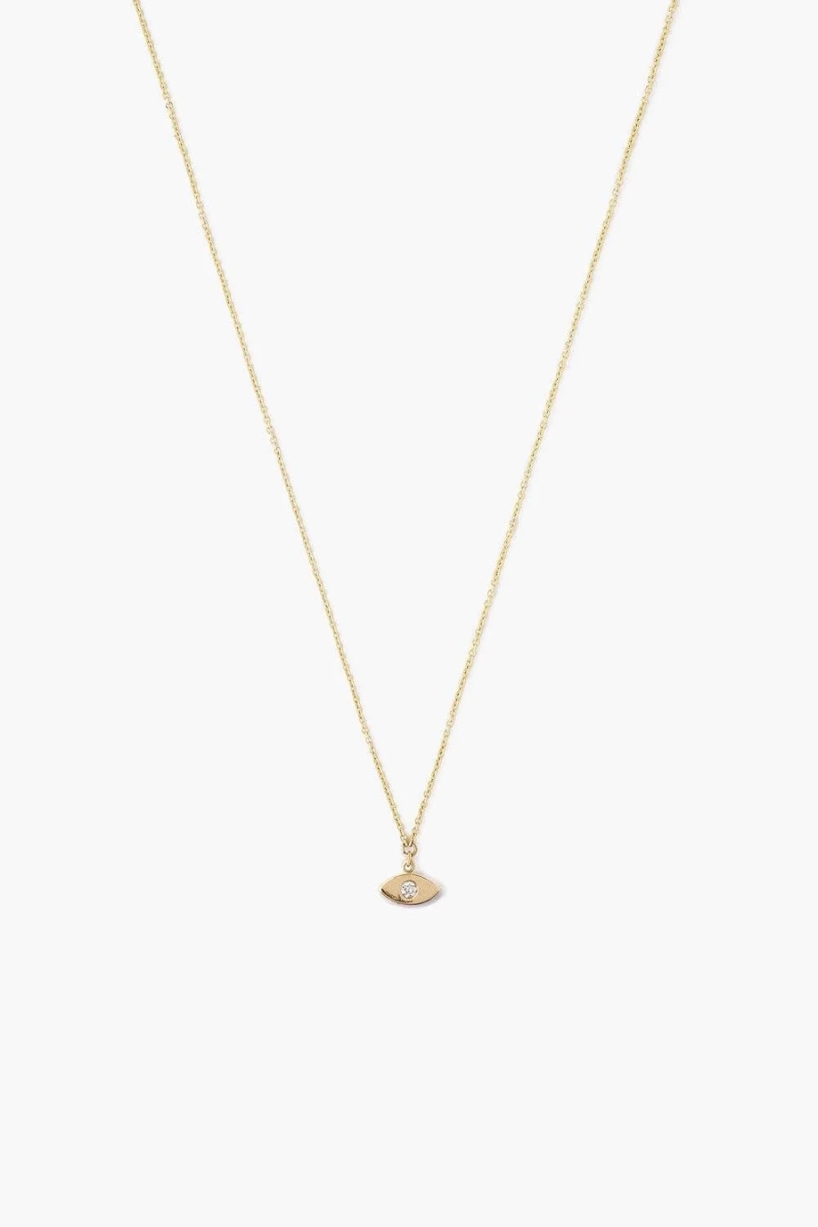 "Chan Luu Women's 14K Gold Evil Eye Necklace With Diamond Accents"