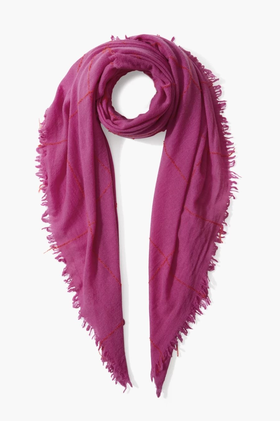 Chan Luu Women's Hyacinth Cashmere Windowpane Scarf - Soft Luxury Wrap