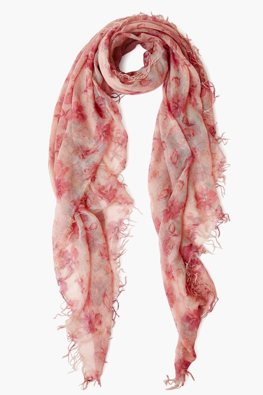 "Chan Luu Women's Mauve French Floral Cashmere Silk Scarf – Luxurious Wrap"