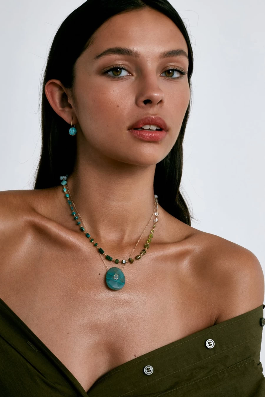 Chan Luu Women's Daphne Beaded Necklace with Turquoise Gemstones