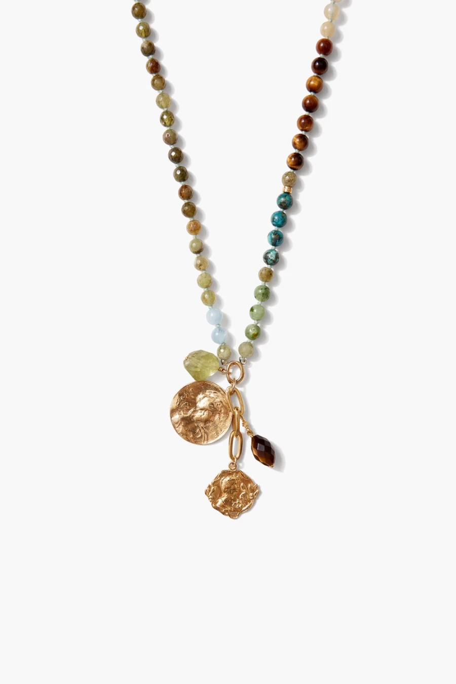 Chan Luu Women's Garnet Portrait Charm Necklace – Elegant Personalized Jewelry Gift