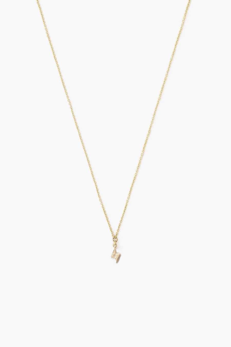 "Chan Luu Women's 14K Gold Bolt Necklace with Diamond Inlay - Elegant Diamond Accent Jewelry"