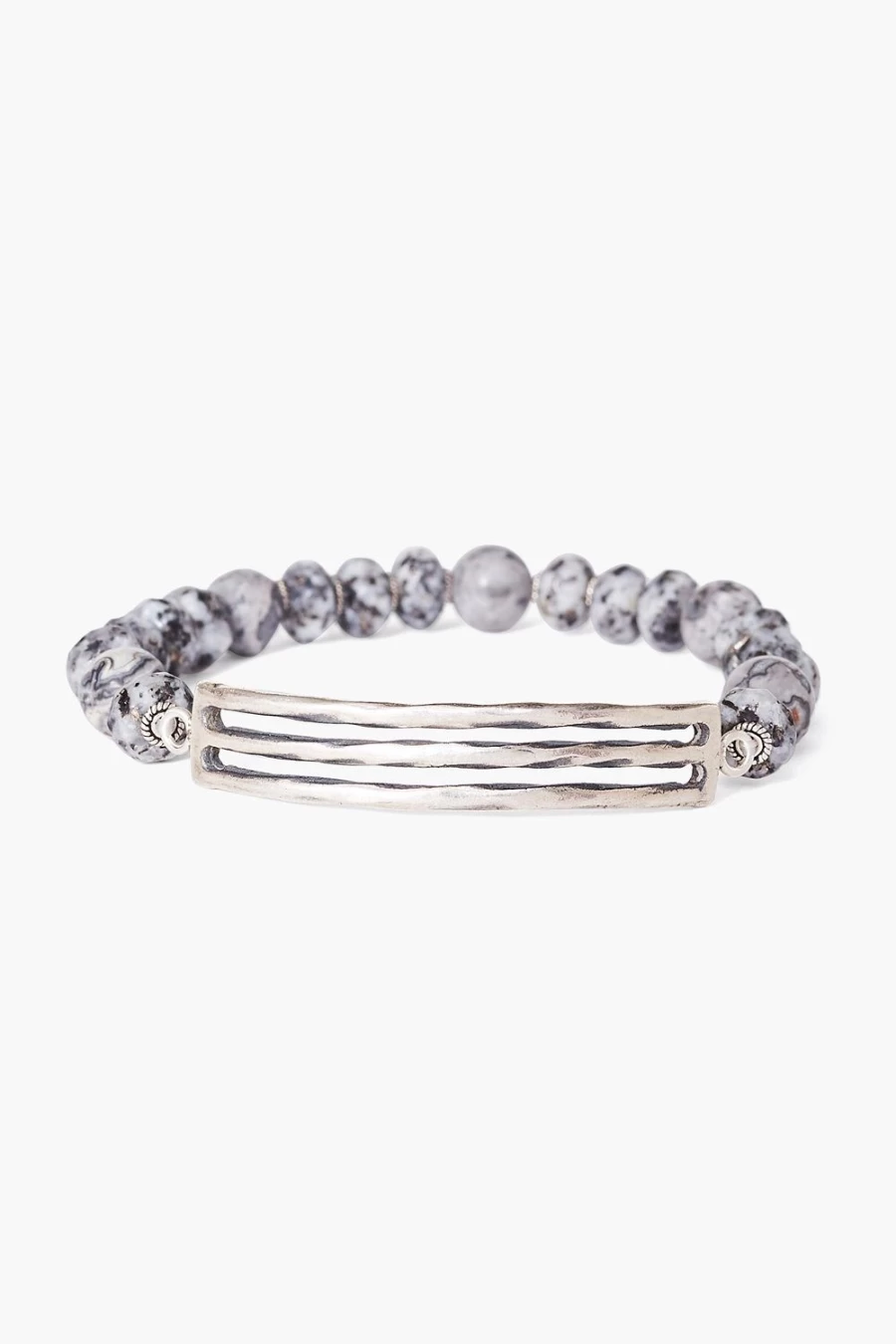 Chan Luu Women's Jasper and Silver Channel Bracelet – Handmade Boho Chic Jewelry