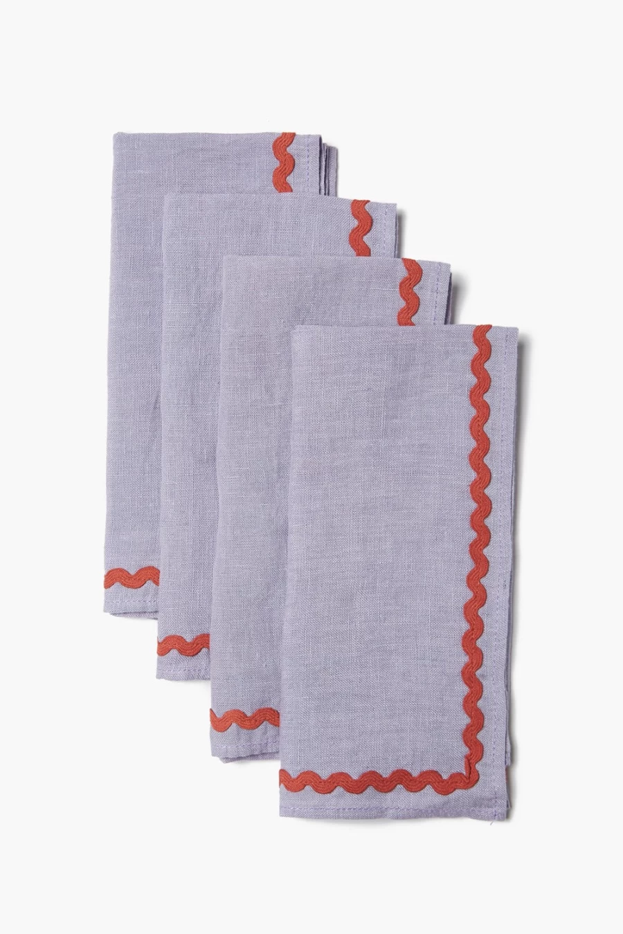 Chan Luu Women's Lavender Aura Wavy Napkin Set - Boho Chic Table Linens