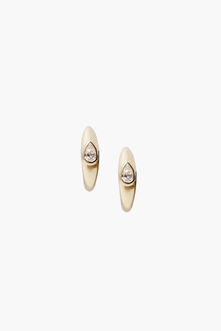 "Chan Luu Women's 14K Gold Pear-Shaped Diamond Huggie Hoop Earrings"