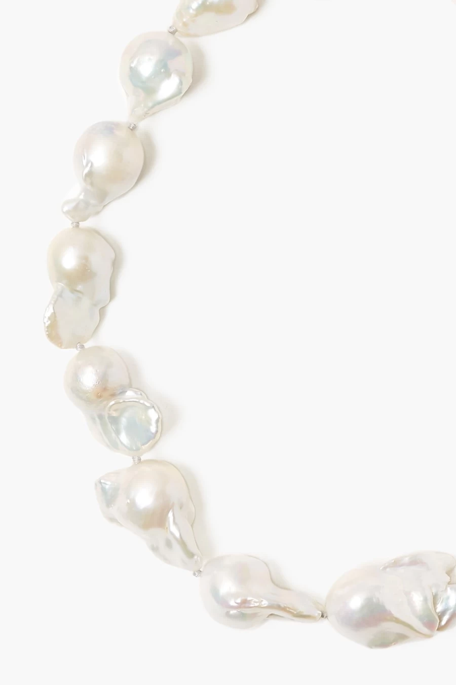 Chan Luu Women's White Baroque Pearl Collar Necklace - Elegant Luxury Jewelry