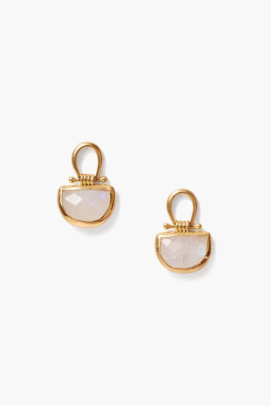 Chan Luu Women's Luna Stud Earrings with Genuine Moonstone for Everyday Elegance