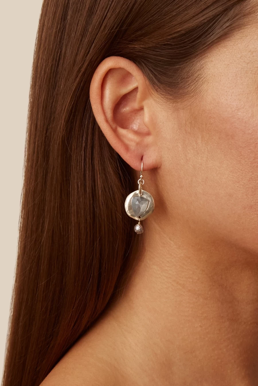 Chan Luu Women's Moonstone Pearl Drop Earrings, Elegant Ostra Design for Everyday Wear