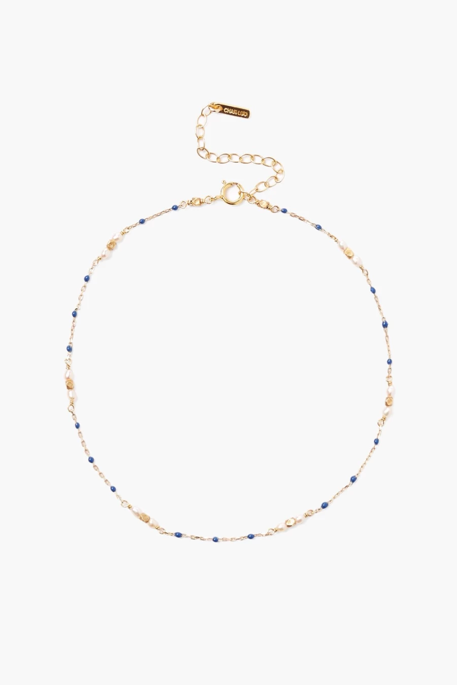 Chan Luu Women's Pearl & Blue Enamel Beaded Anklet Bracelet