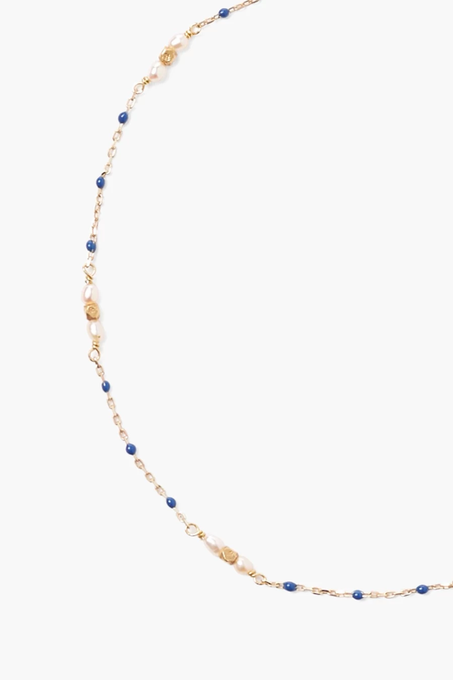Chan Luu Women's Pearl & Blue Enamel Beaded Anklet Bracelet