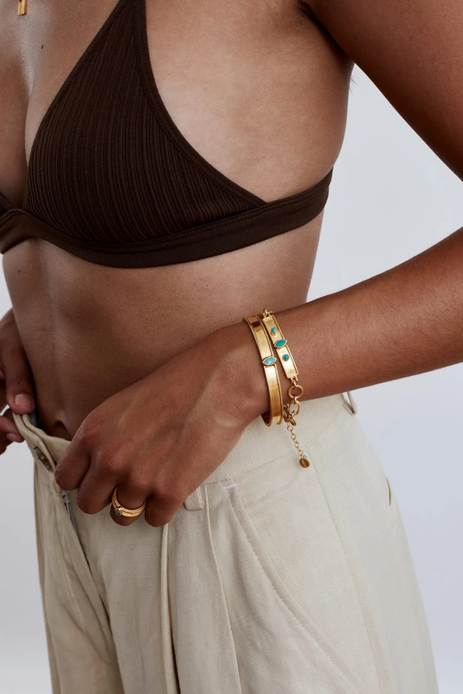 Chan Luu Helena Gold Cuff Bracelet for Women
