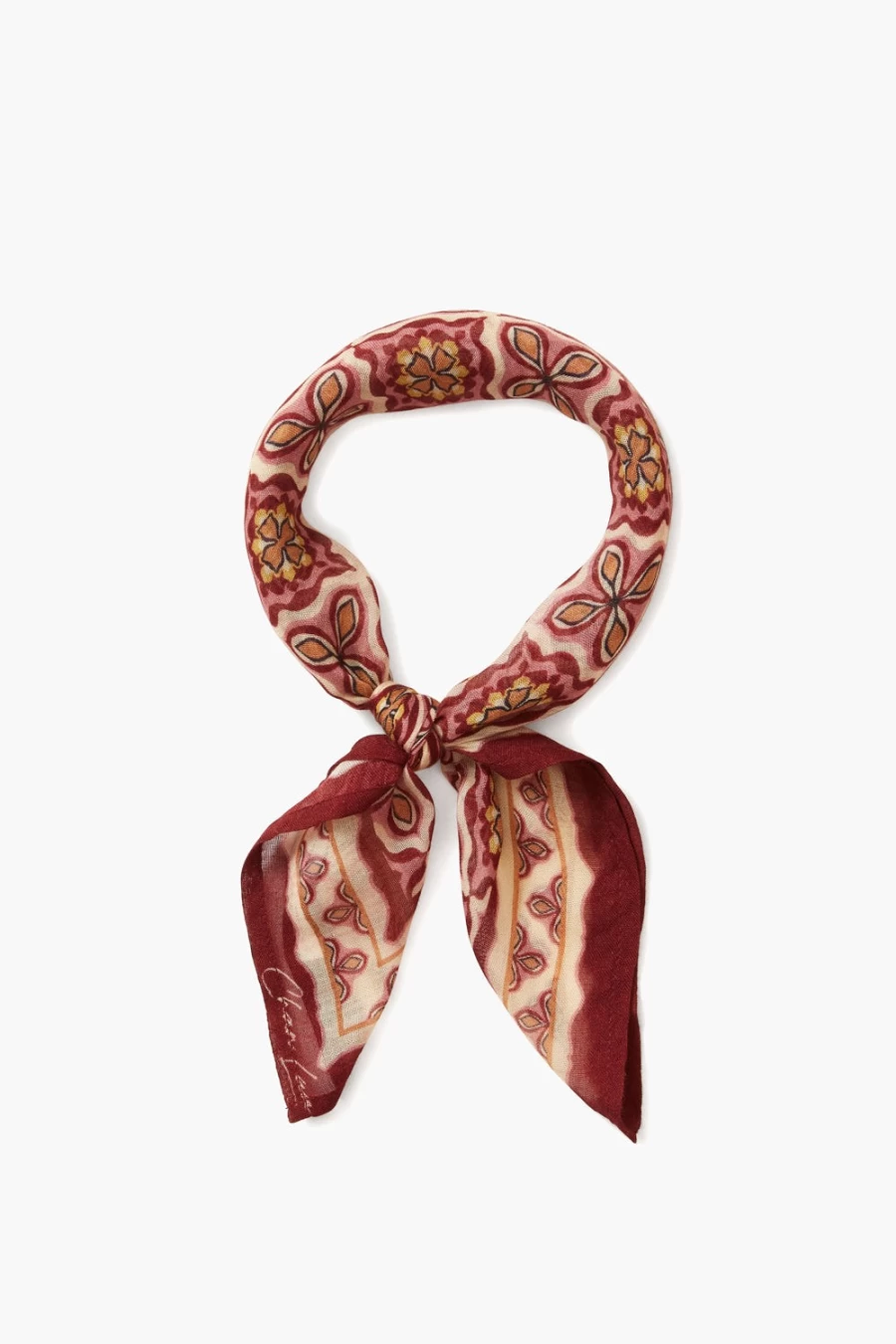 Chan Luu Women's Pomegranate Print Crux Bandana Scarf