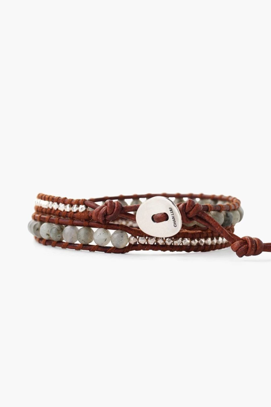 Chan Luu Women's Labradorite Double Wrap Beaded Bracelet – Healing Stone Wrap Around Wristband