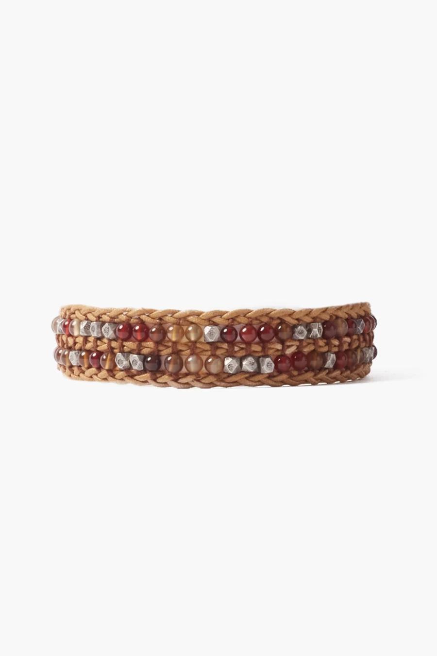 Chan Luu Red Beaded Wrap Bracelet for Women - Handmade Single Strand Mix Bracelet