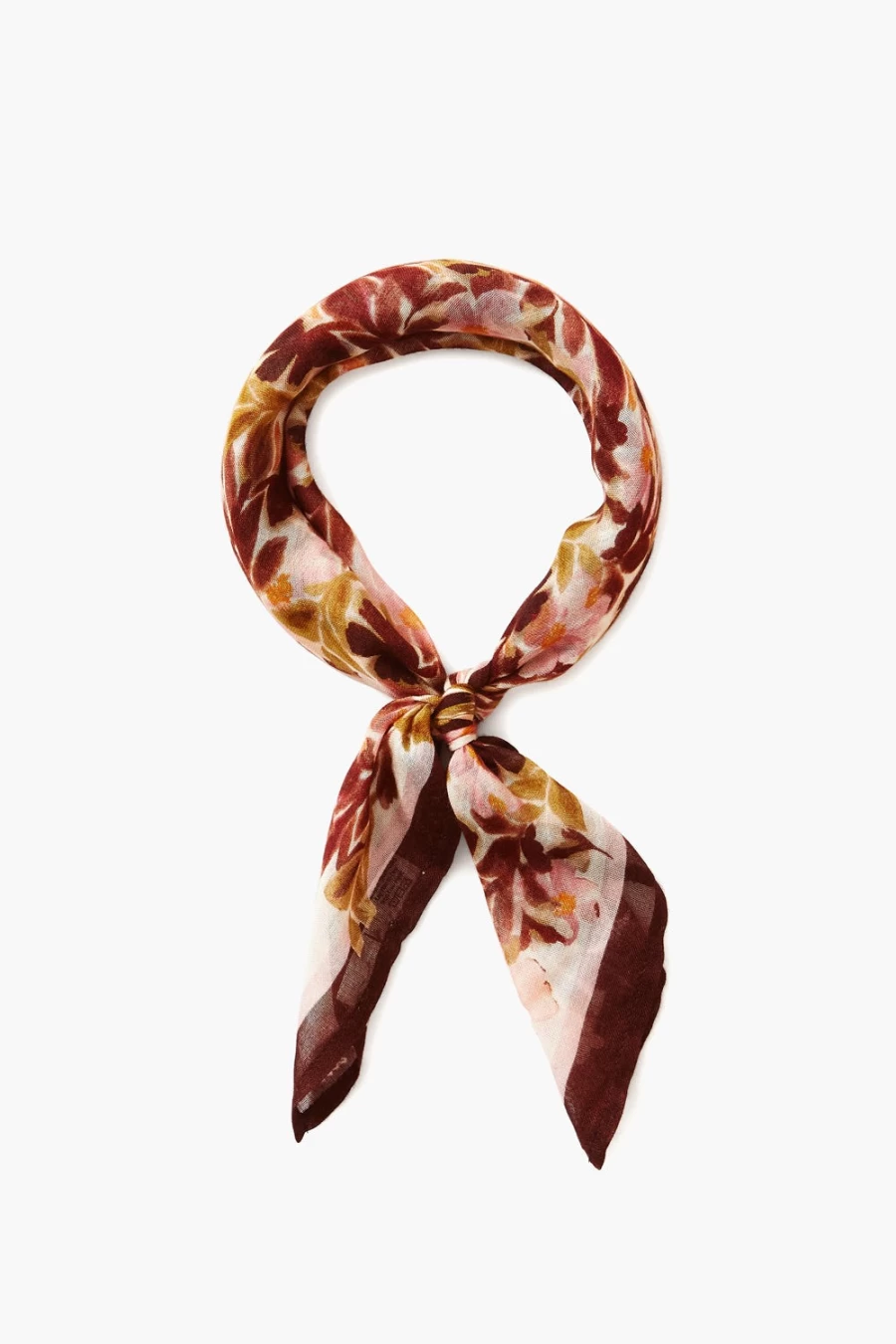 "Chan Luu Women's Dusty Rose Floral Bandana Scarf – Soft Bohemian Style Accessory"