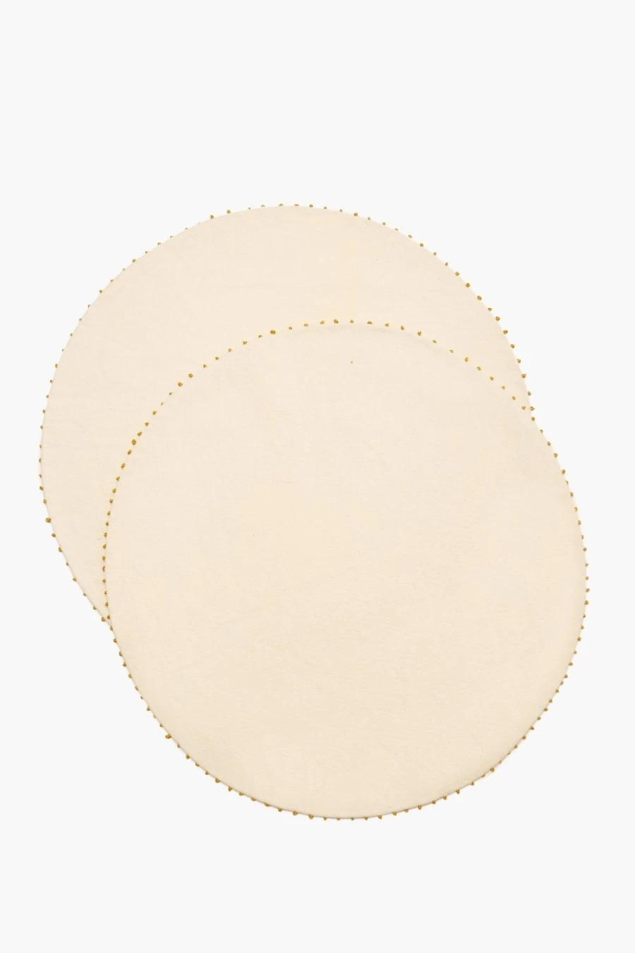"Chan Luu Women's Seed Pearl Embellished Placemat Set – Elegant Table Decor"