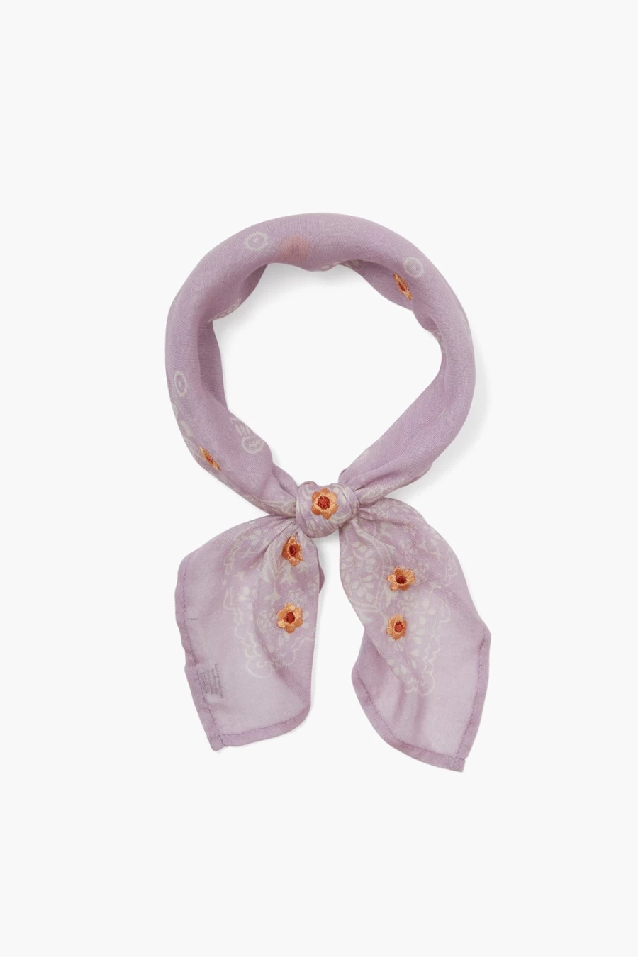 Chan Luu Women's Embroidered Orchid Bandana Scarf - Winsome Floral Design