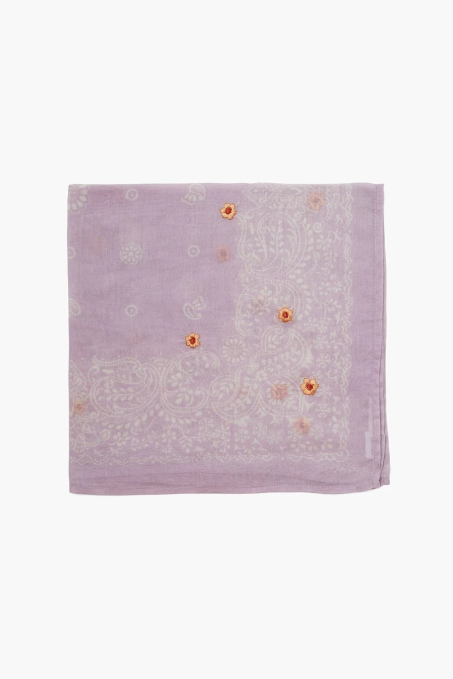 Chan Luu Women's Embroidered Orchid Bandana Scarf - Winsome Floral Design