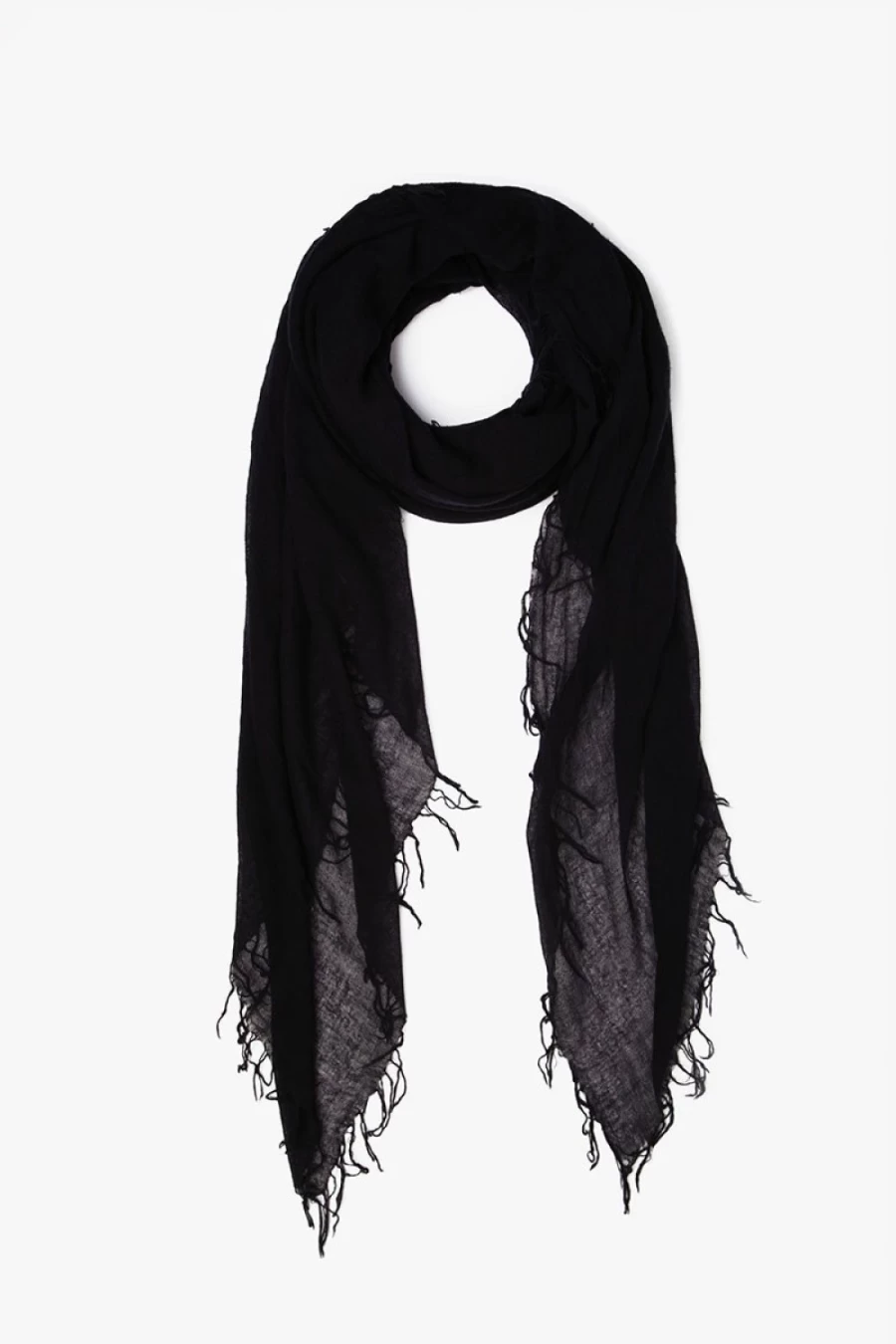 "Chan Luu Women's Black Cashmere Silk Scarf – Luxurious Soft Wrap"