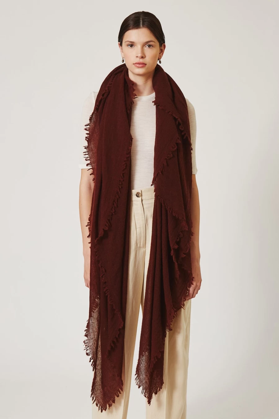 Chan Luu Women's 100% Pure Cashmere Scarf - Luxurious Soft Java Design
