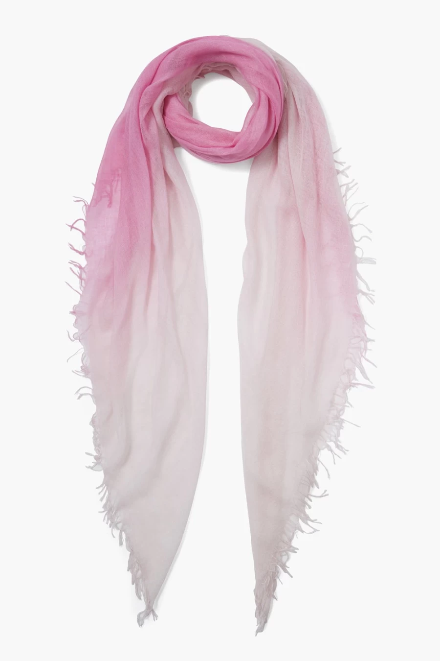 "Chan Luu Women's Rose Pink Dip-Dyed Cashmere Silk Scarf – Luxurious Blend for Elegant Style"