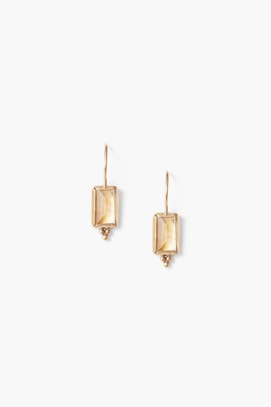 "Chan Luu 14K Gold Citrine Windowpane Earrings for Women"