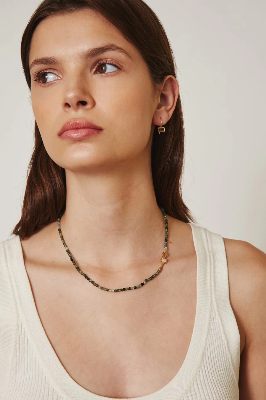 Chan Luu Women's Agate Mix Petite Odyssey Necklace – Handcrafted Beaded Gemstone Jewelry