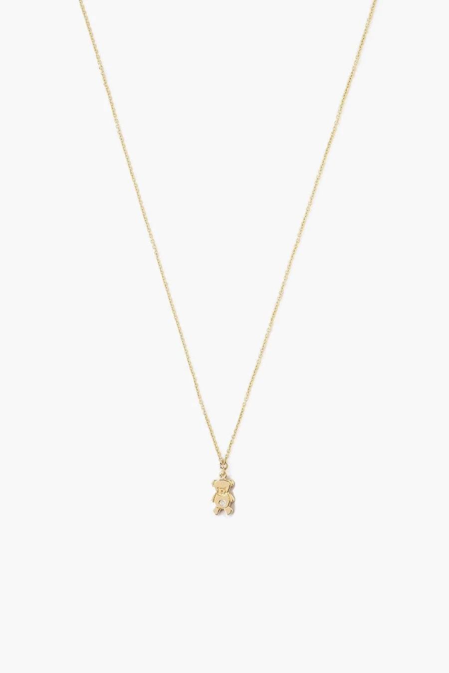 Chan Luu 14K Gold Diamond Teddy Bear Pendant Necklace for Women