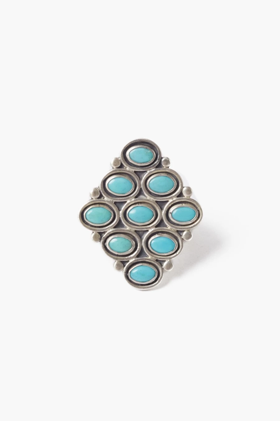 Chan Luu Turquoise Cluster Statement Ring for Women - Handmade Bohemian Jewelry