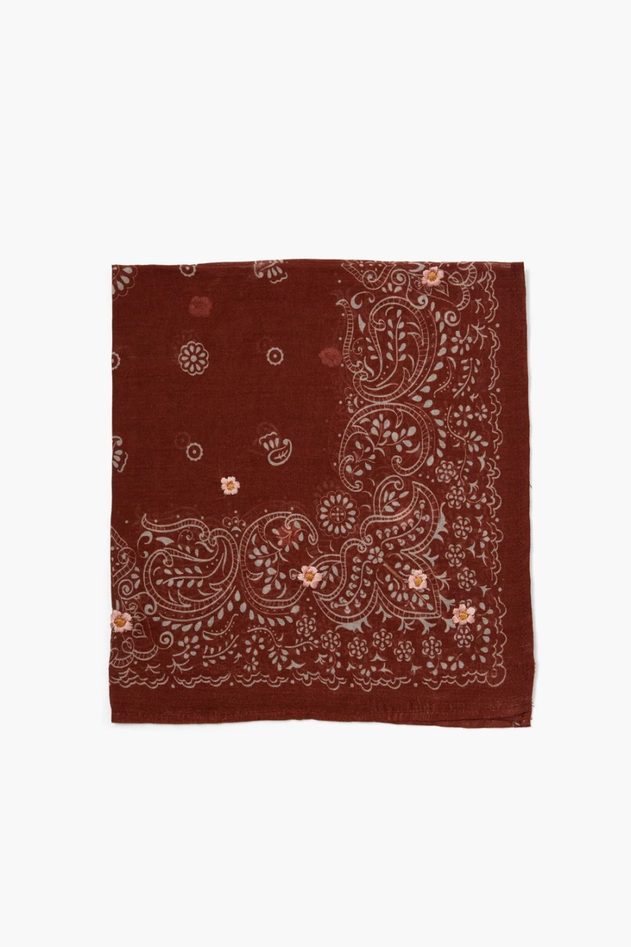 Chan Luu Women's Picante Embroidered Bandana - Stylish Floral Design Fashion Scarf