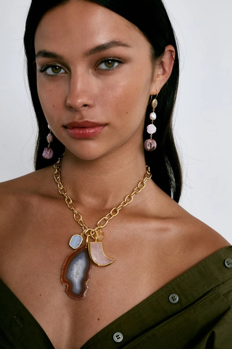 Chan Luu Women's Roseto Tiered Pink Earrings | Boho Chic Dangle Jewelry