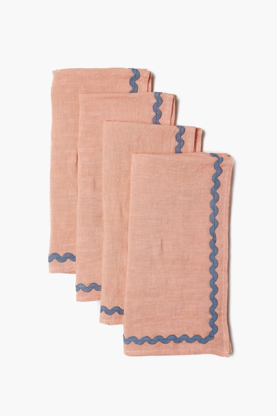 "Chan Luu Women's Tropical Peach Wavy Napkin Set - Boho Chic Table Decor"