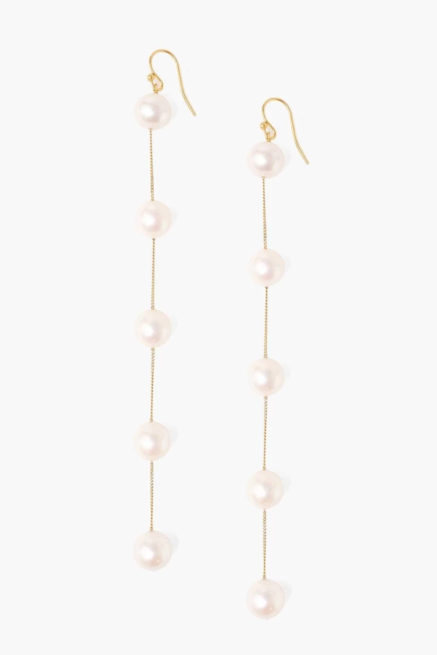 Chan Luu Women's White Pearl Duster Earrings – Elegant Drop Style Jewelry