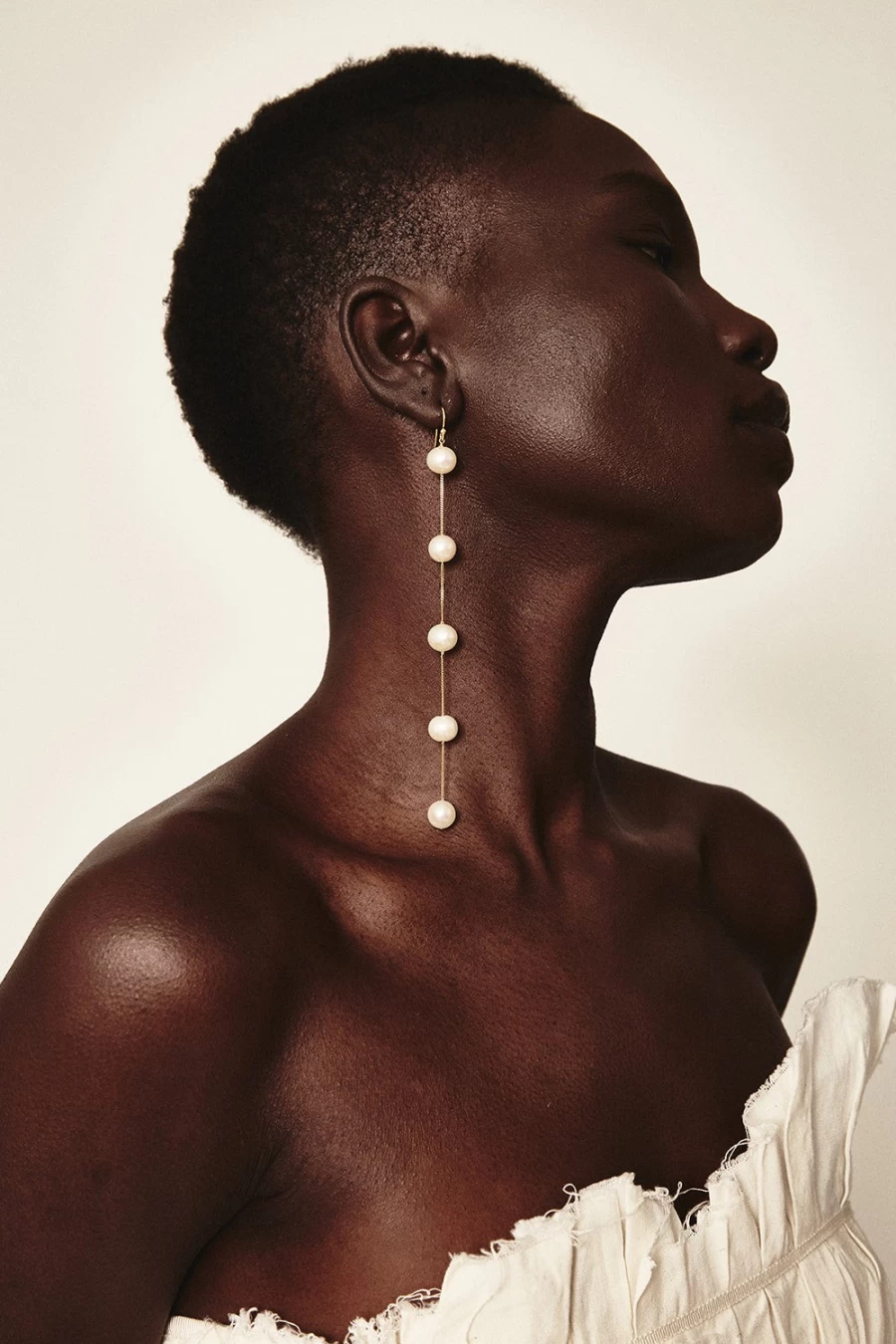 Chan Luu Women's White Pearl Duster Earrings – Elegant Drop Style Jewelry