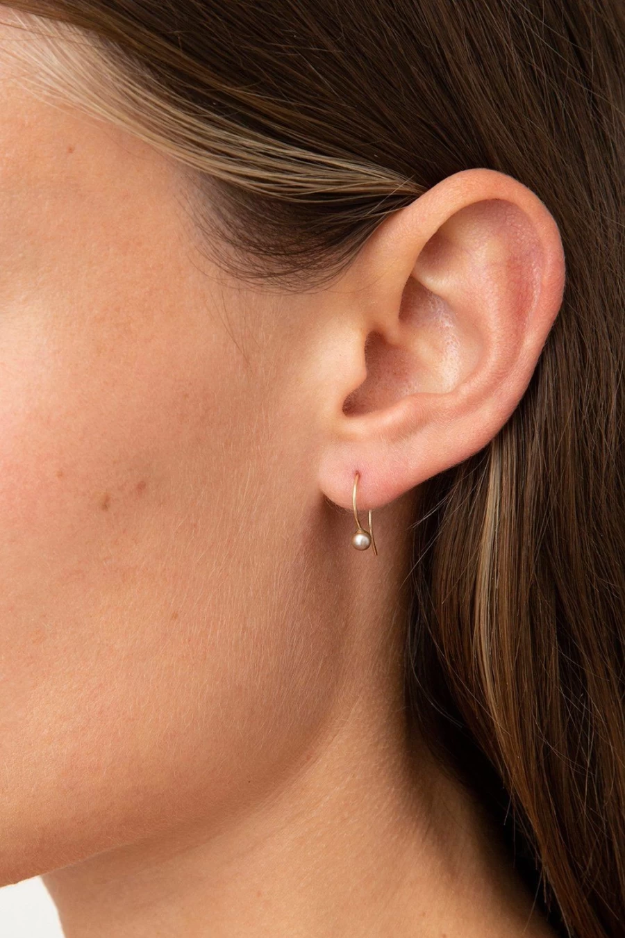 "Chan Luu Women's 14K Gold Taupe Pearl Drop Earrings – Elegant Dangle Jewelry"