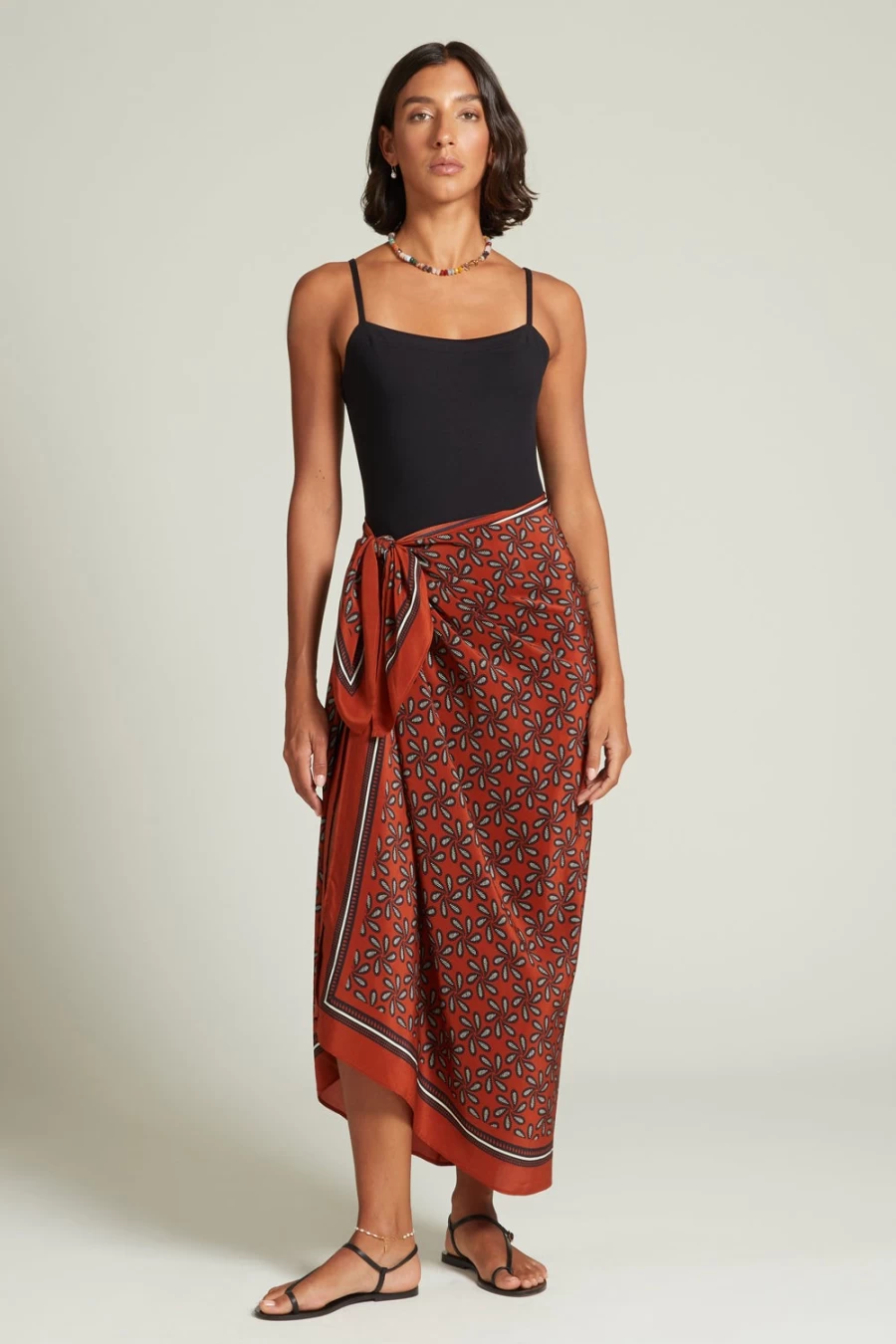 "Chan Luu Women's Paisley Plumeria Picante Sarong Wrap"