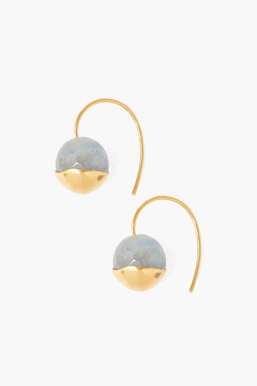 Chan Luu Gold Dipped Aquamarine Earrings for Women - Elegant Blue Gemstone Jewelry