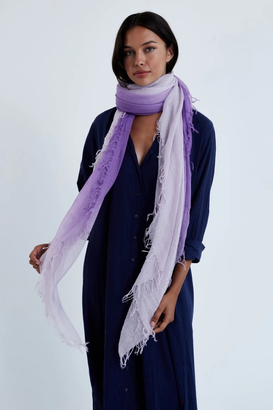 Chan Luu Women's Bellflower Dip-Dyed Cashmere Silk Scarf