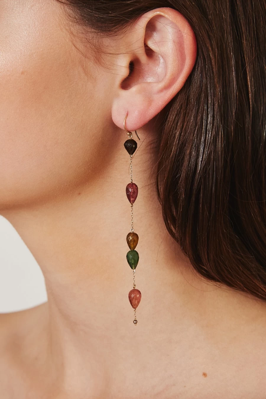 "Chan Luu 14K Gold Raindrop Earrings for Women - Elegant Dangle Hoop Earrings"