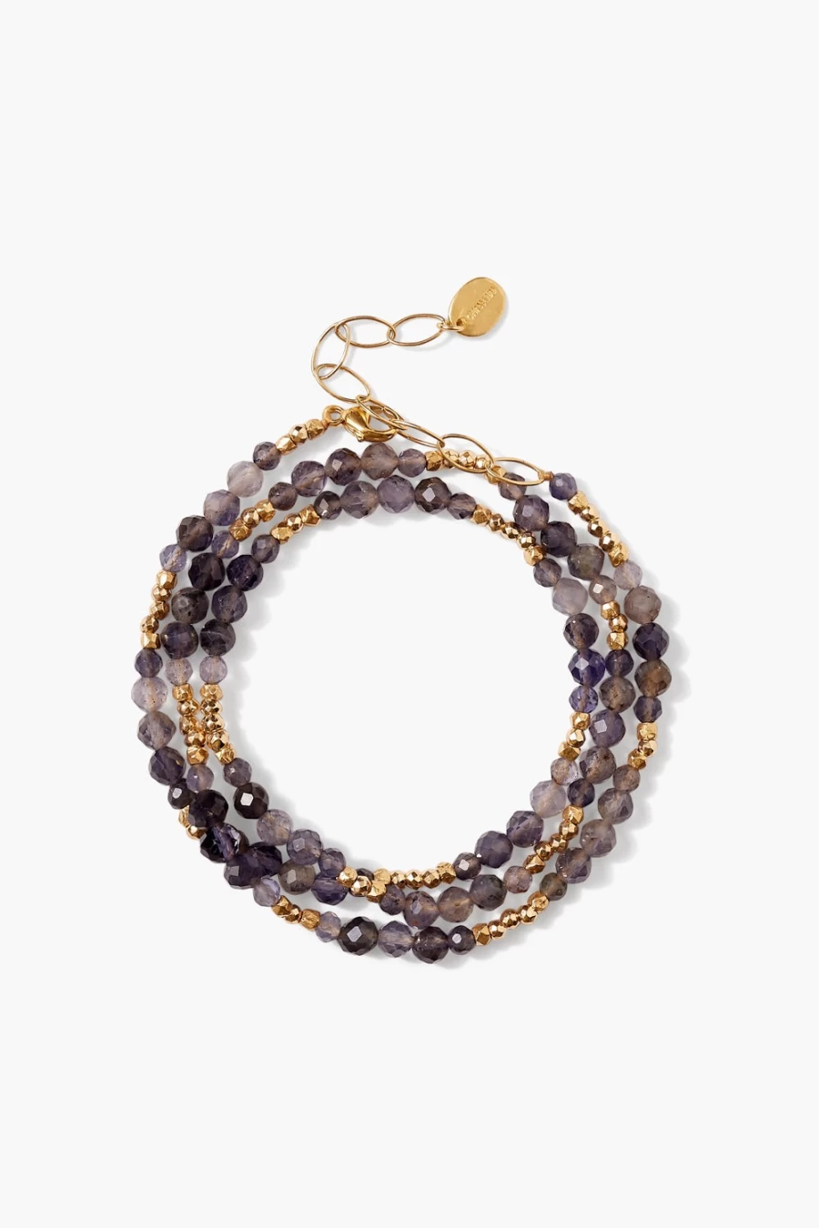 Chan Luu Women's Iolite Gold Granada Naked Wrap Bracelet