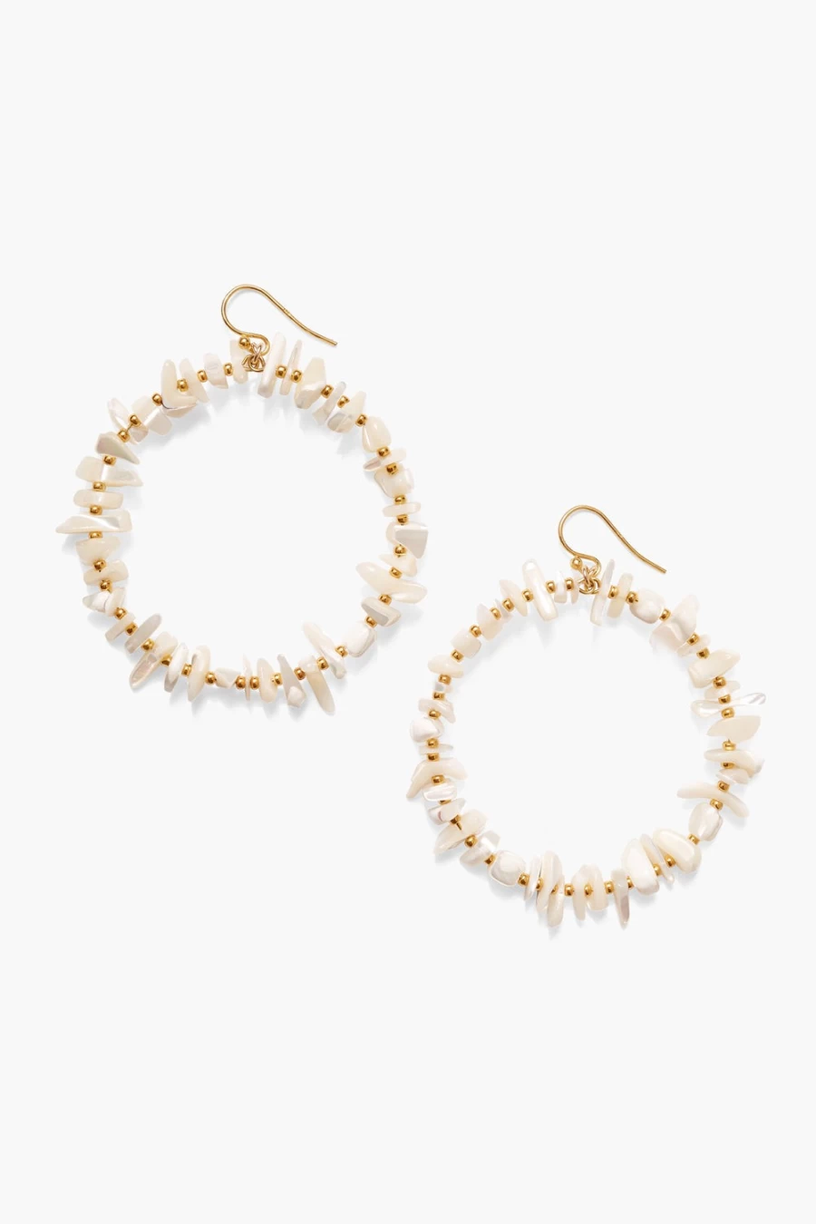 Chan Luu Women's Seychelles Hoop Earrings in White Mother of Pearl