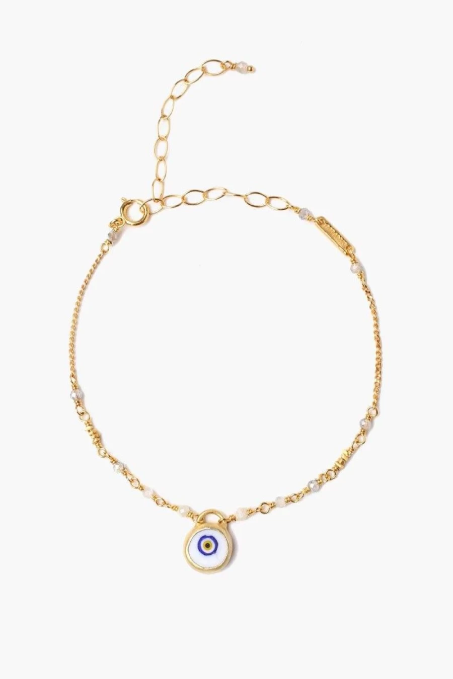 Chan Luu Women's White Evil Eye Charm Bracelet - Stylish Mix Beaded Design for Protection & Fashion