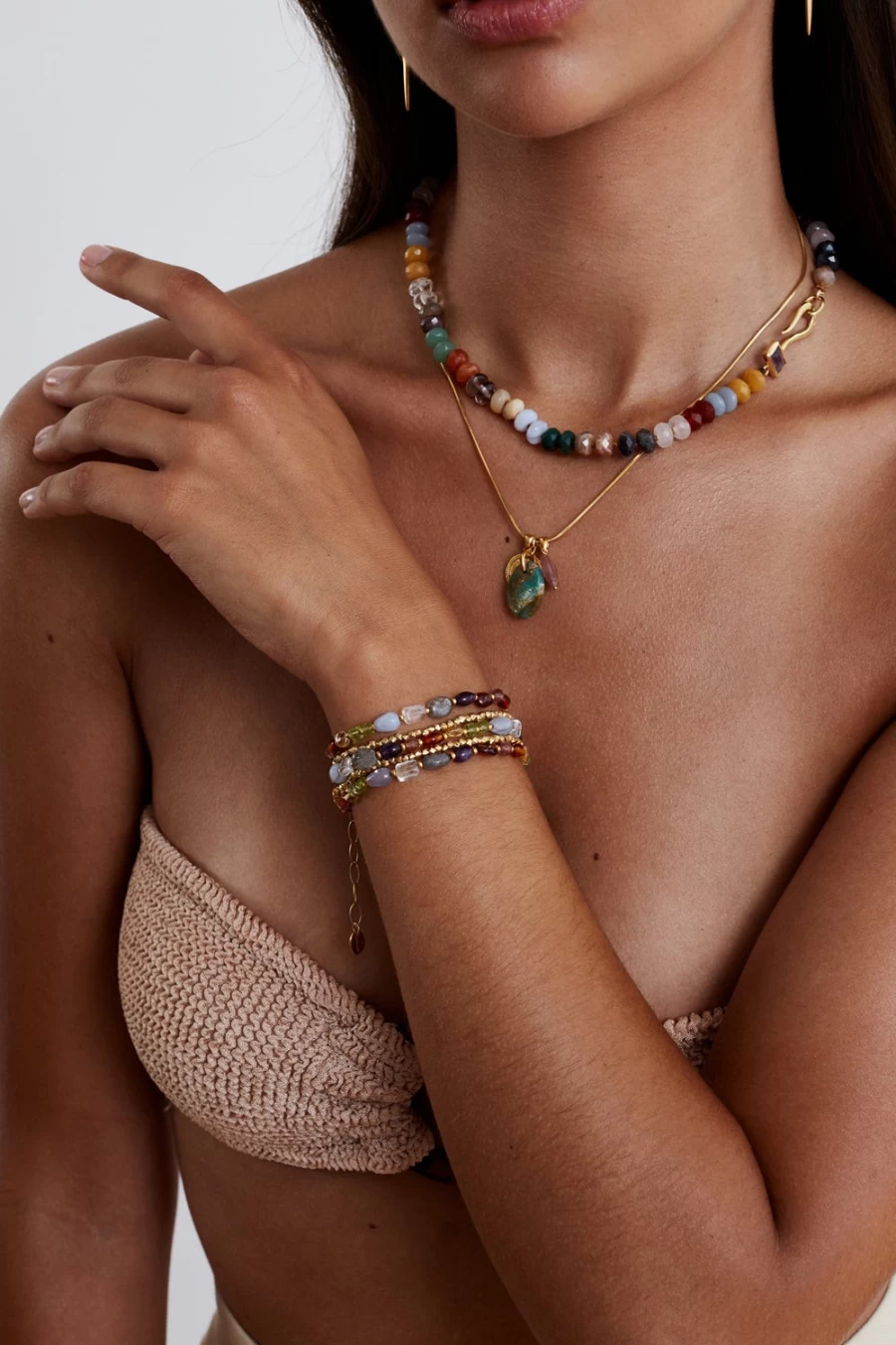 Chan Luu Women's Jubilee Naked Wrap Bracelet - Multi Mix Beaded Boho Style Handmade Jewelry