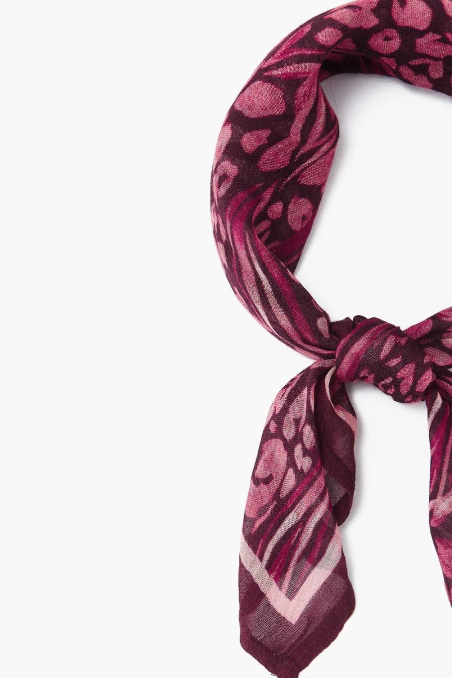 Chan Luu Women's Plum Leopard & Zebra Print Bandana Scarf
